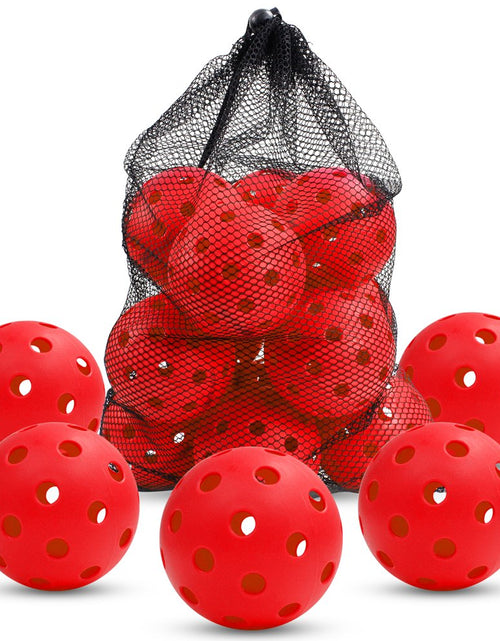 Load image into Gallery viewer, 12Pcs Outdoor Pickleball Balls 40Holes Pickleball Accessories Red
