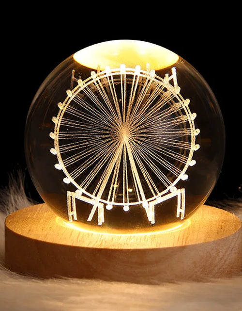 Load image into Gallery viewer, Luminous Ball Night Light Nebula Saturn Ferris Wheel Moon Crystal Projection Atmosphere Light for Christmas Birthday Kid Gift
