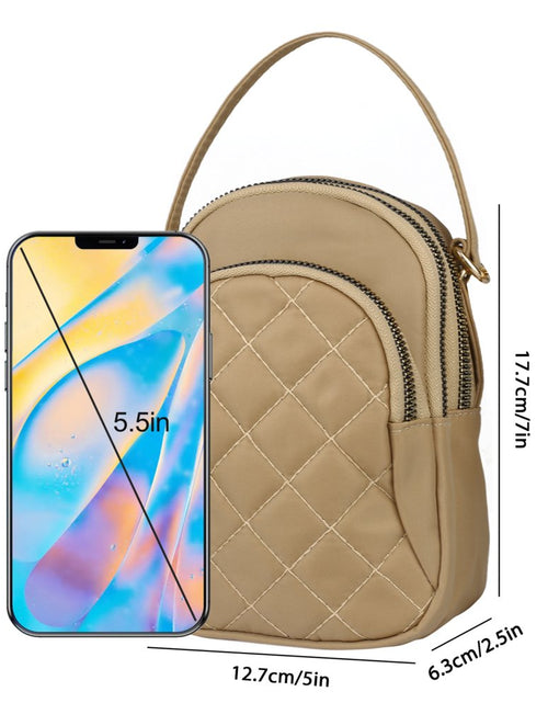 Load image into Gallery viewer, Quilted Cell Phone Purse,  Multi-Pockets Crossbody Phone Pouch Bag with Adjustable Strap and Headphone Hole for Women
